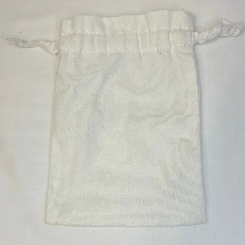 DIOR Beauty White Drawstring Pouch with Gold Logo GWP